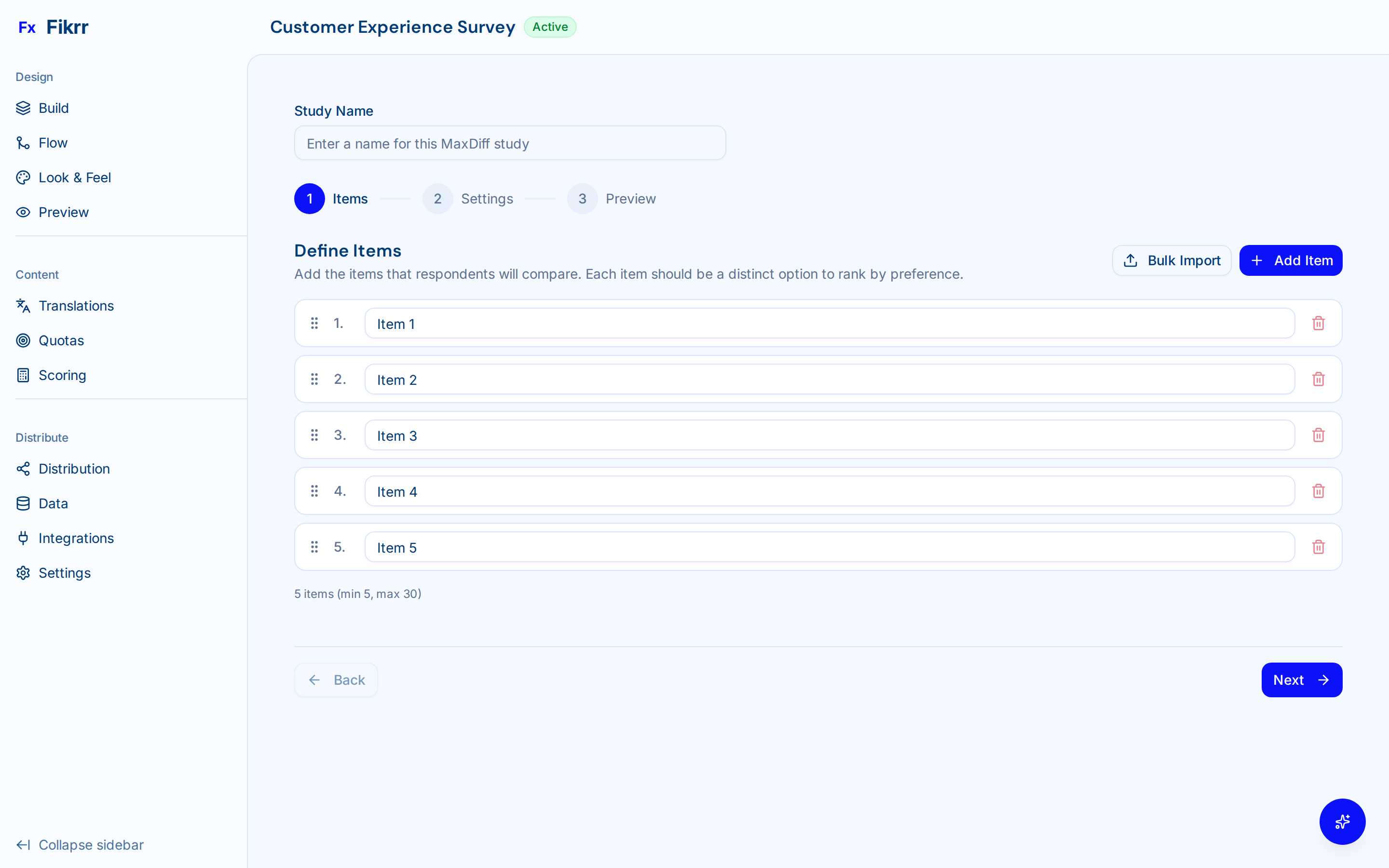 Conjoint analysis configuration and results — MaxDiff analysis