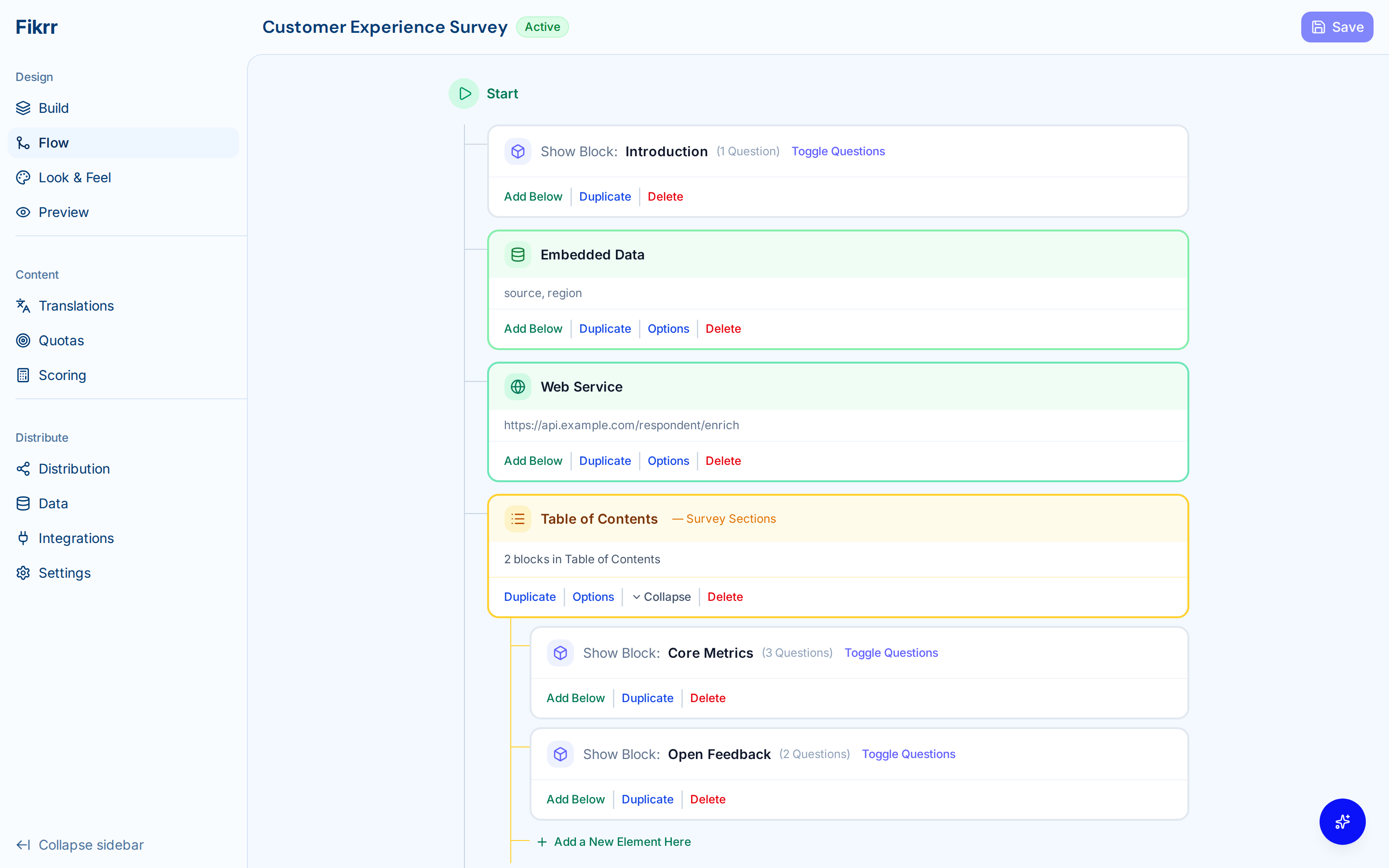 Survey builder with question types and logic — Survey flow & logic